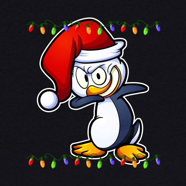 Dabbing Penguin Christmas Lights Dab Funny Penguins Lover by johnbbmerch